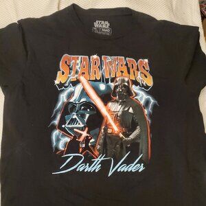 Star Wars Darth Vader Graphic T-Shirt Mad Engine Black Size Large